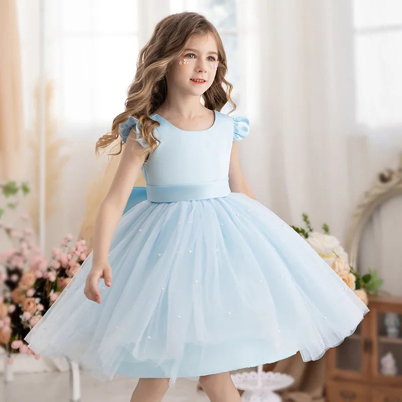 Fairy Princess Lace Party Dress for Girls Dance Stage Cosplay Costume Outfit