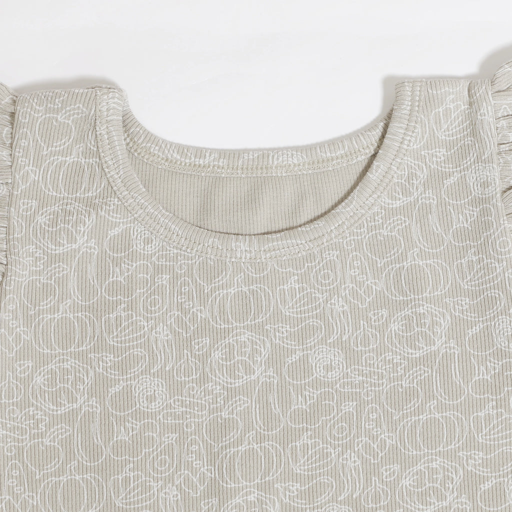Family Ribbed Print Sets for Summer and Spring