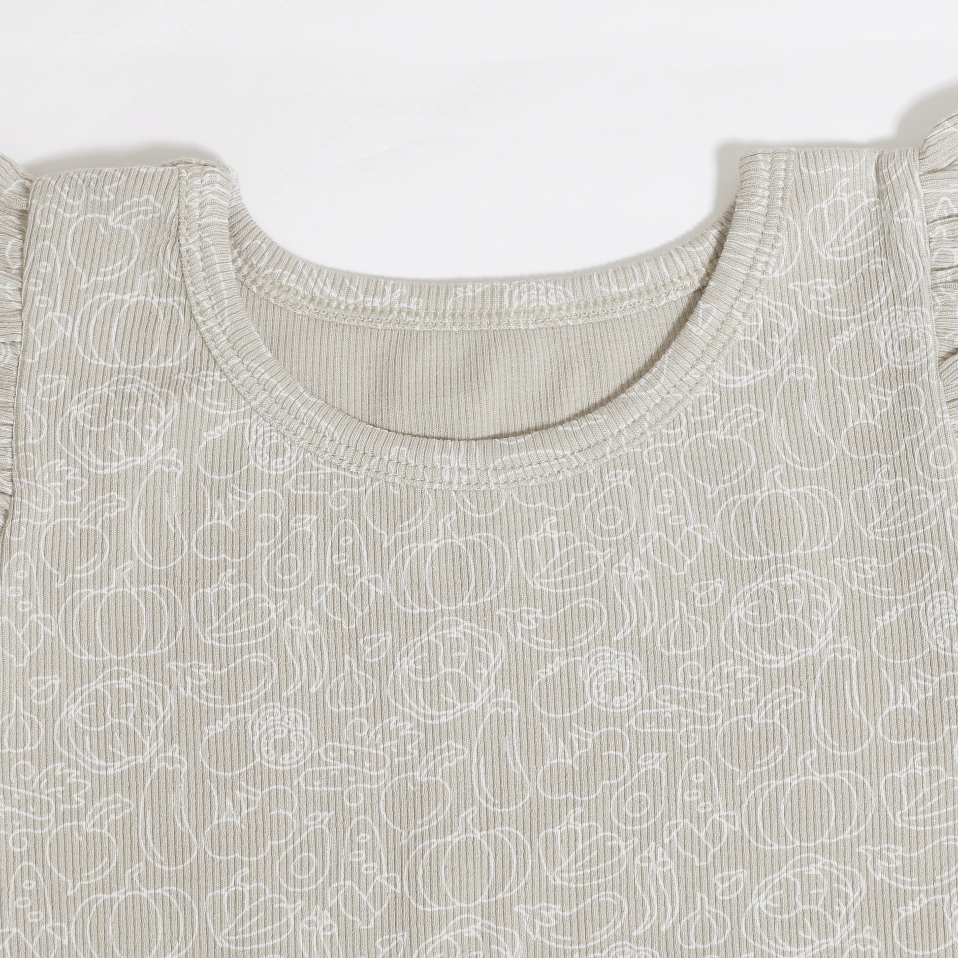 Family Ribbed Print Sets for Summer and Spring
