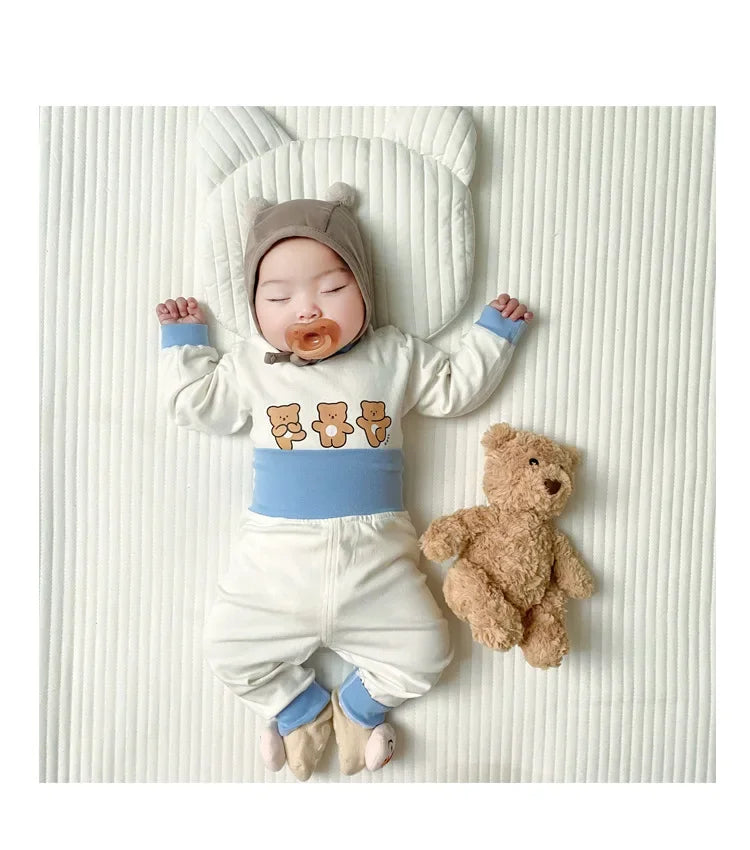 Baby 2PCS Pajama Set Cotton Long Sleeve Outfit for Autumn Winter Wear Yamza Tots' Closet