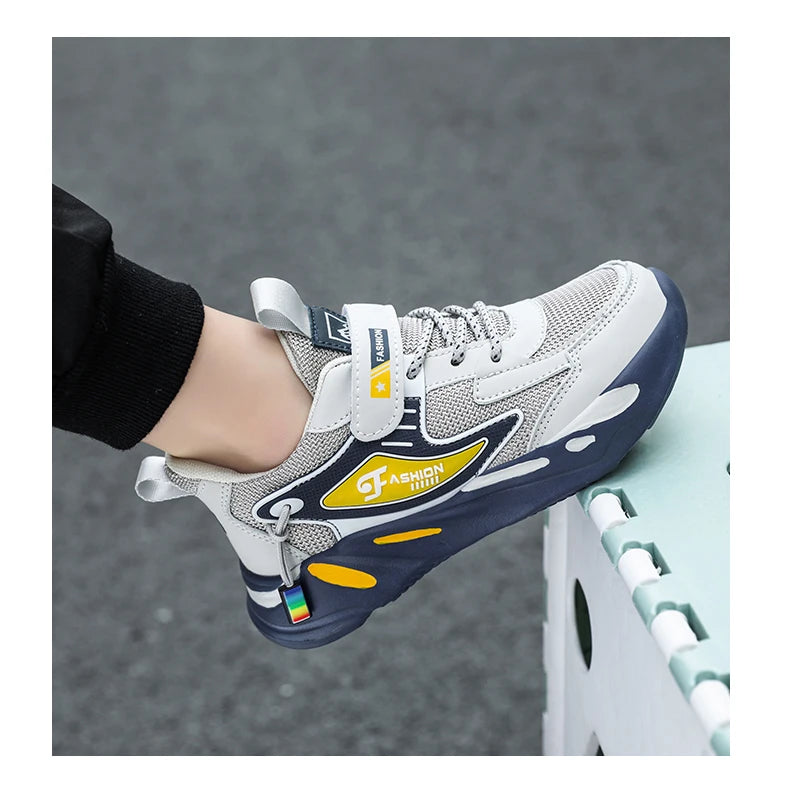 Kids Boys Casual Sneaker Non Slip Sports Shoes Breathable Mesh Comfortable Wear
