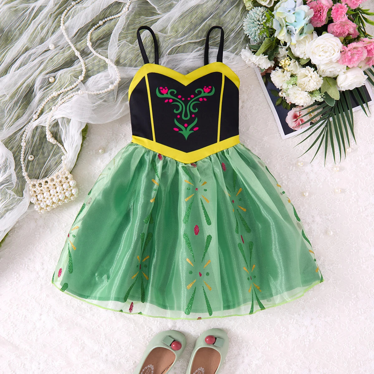 Children Fashion Dresses Barbi White Snow Moana Princess Dress Girl  Outfit