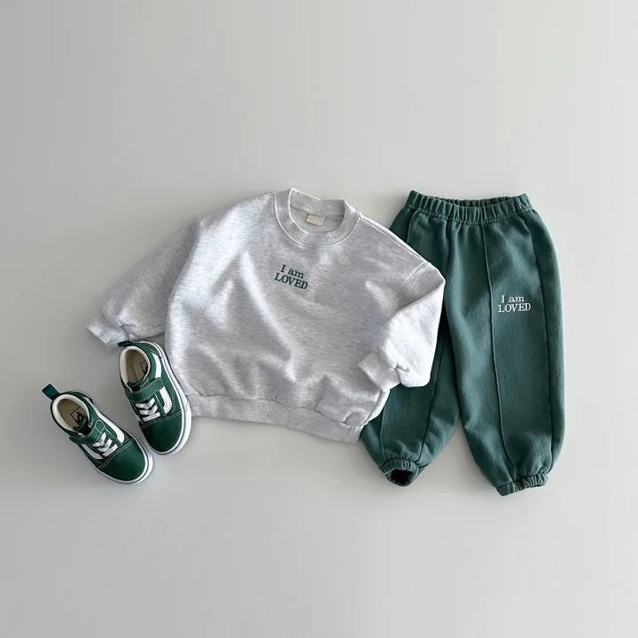 Fashion Kids Sports Bear Sweatshirt and Pants 2 Piece Fall Clothing Set