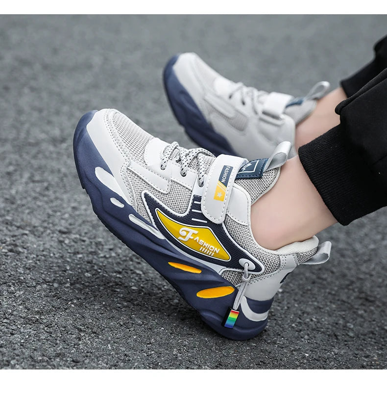 Kids Boys Casual Sneaker Non Slip Sports Shoes Breathable Mesh Comfortable Wear