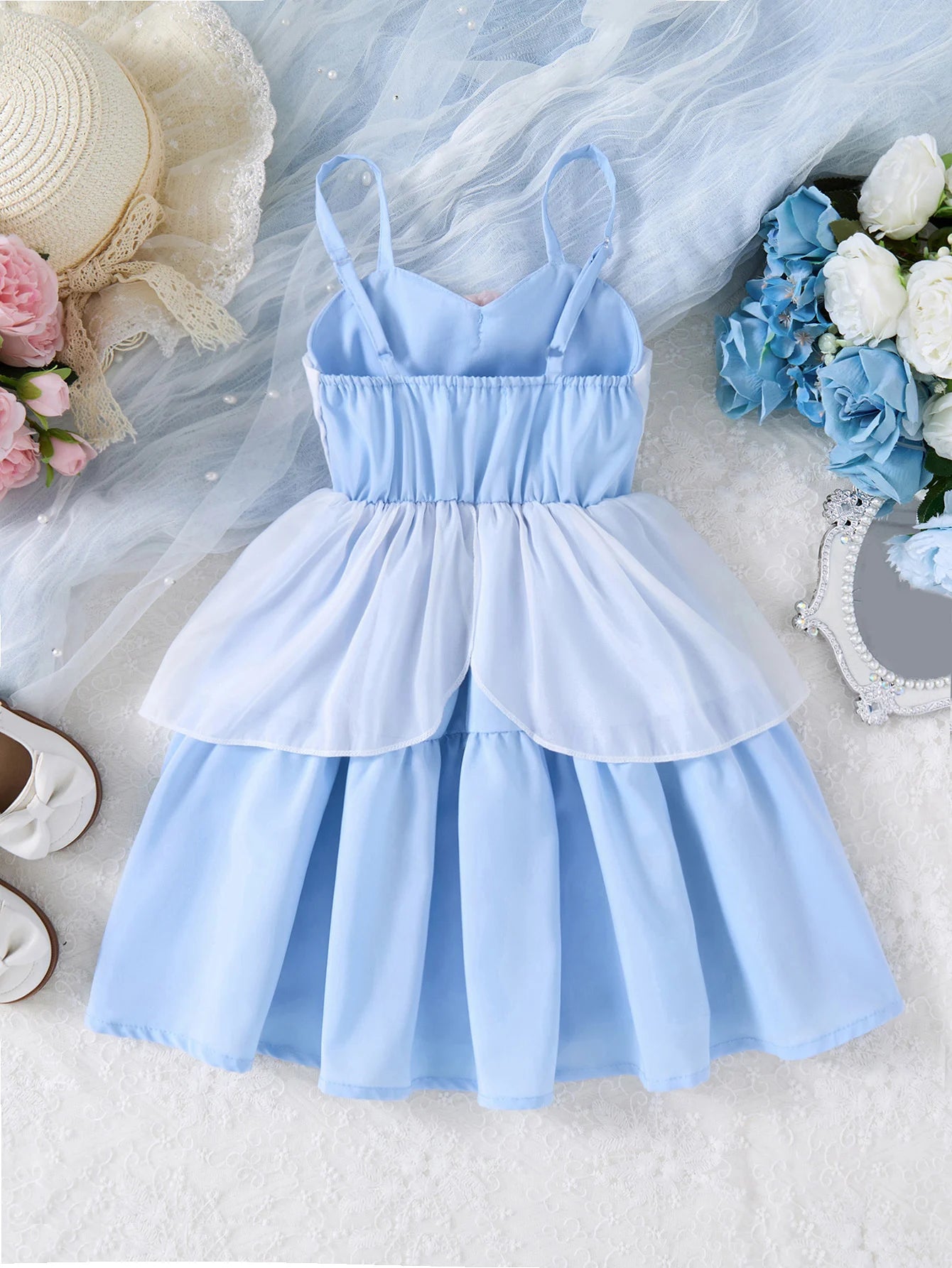 Children Fashion Dresses Barbi White Snow Moana Princess Dress Girl  Outfit