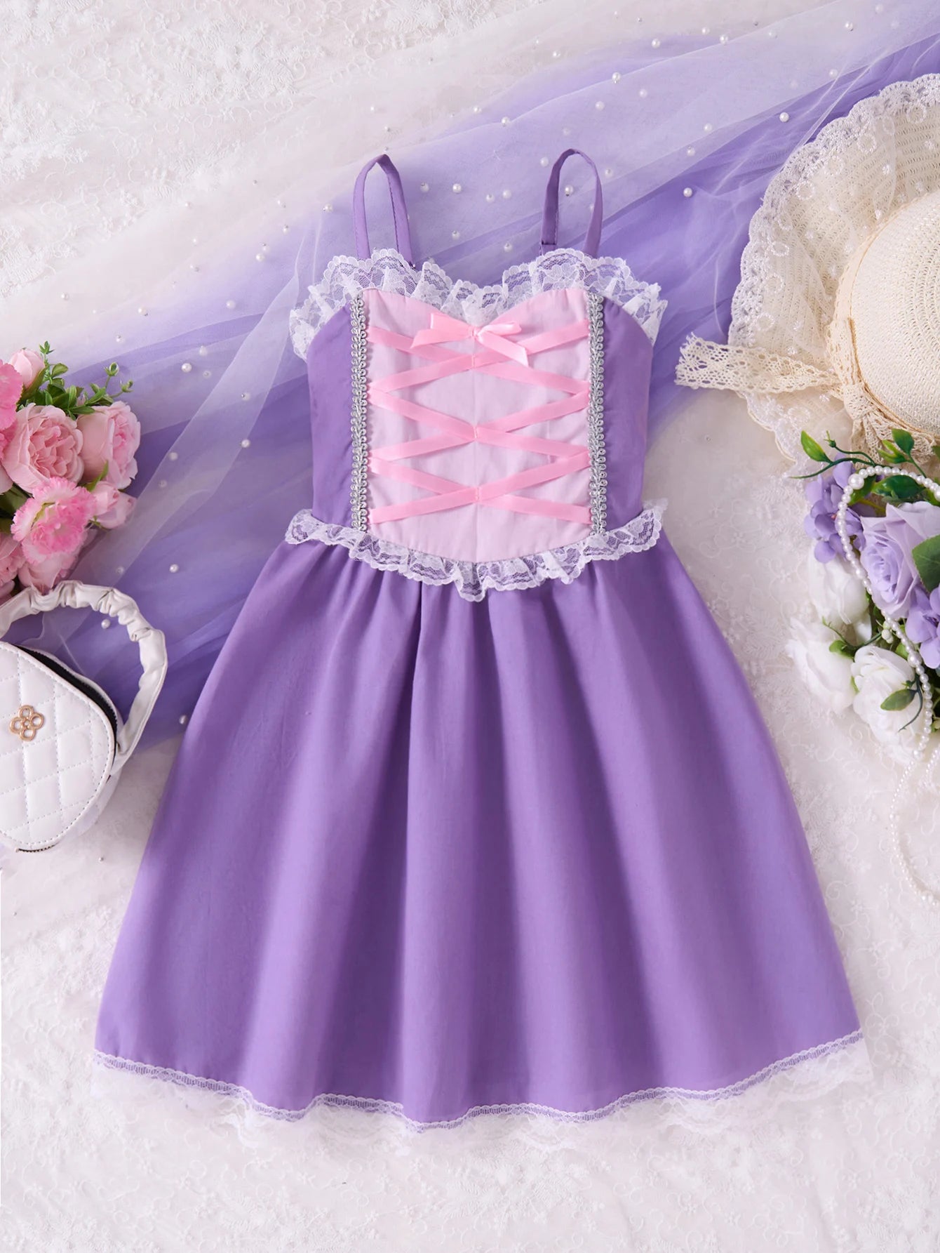 Children Fashion Dresses Barbi White Snow Moana Princess Dress Girl  Outfit