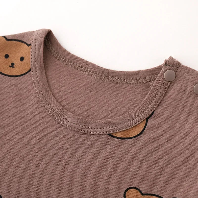 Baby 2PCS Pajama Set Cotton Long Sleeve Outfit for Autumn Winter Wear Yamza Tots' Closet