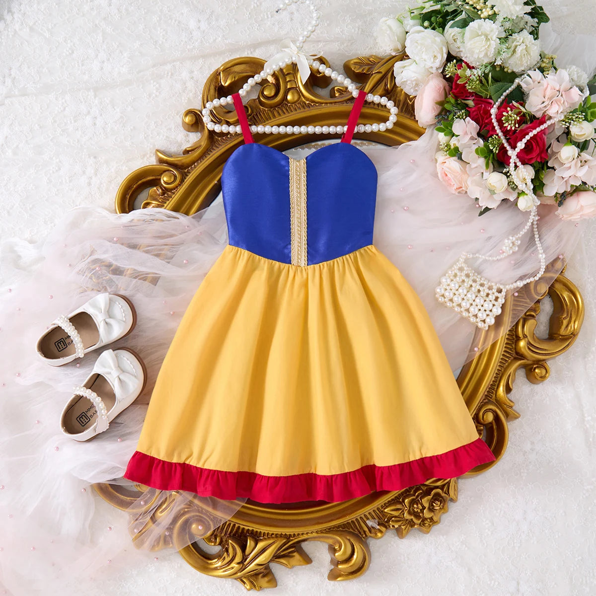 Children Fashion Dresses Barbi White Snow Moana Princess Dress Girl  Outfit