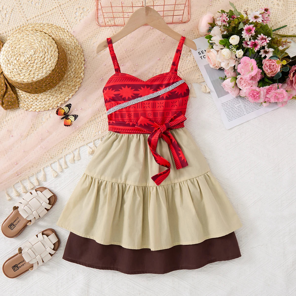 Children Fashion Dresses Barbi White Snow Moana Princess Dress Girl  Outfit