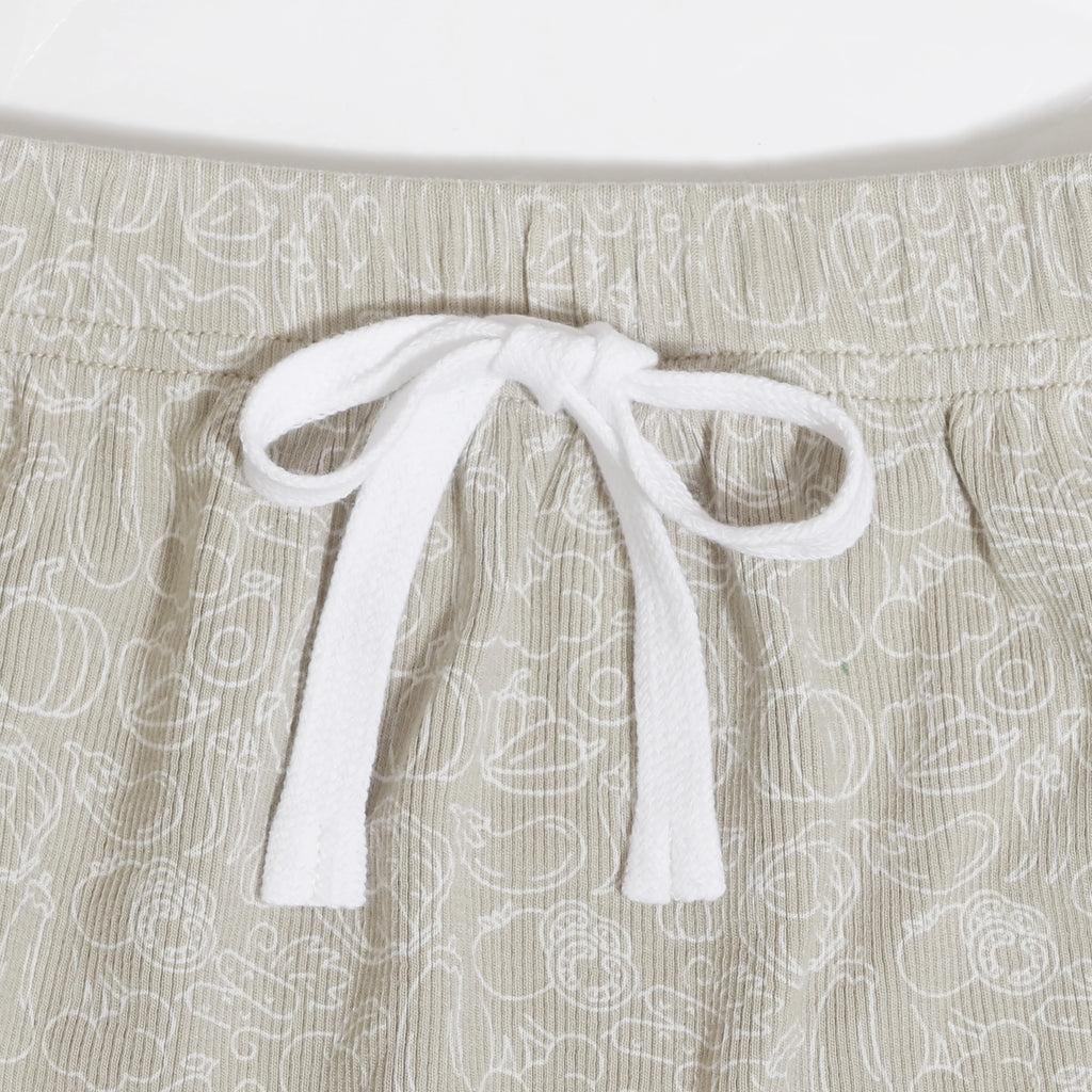 Family Ribbed Print Sets for Summer and Spring
