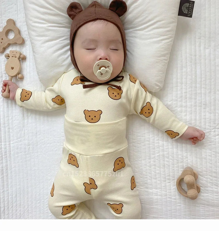 Baby 2PCS Pajama Set Cotton Long Sleeve Outfit for Autumn Winter Wear Yamza Tots' Closet