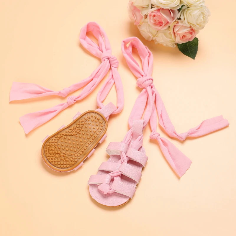 Cute Baby Girls Strap Sandals with Soft Rubber Sole Comfortable Summer Shoes