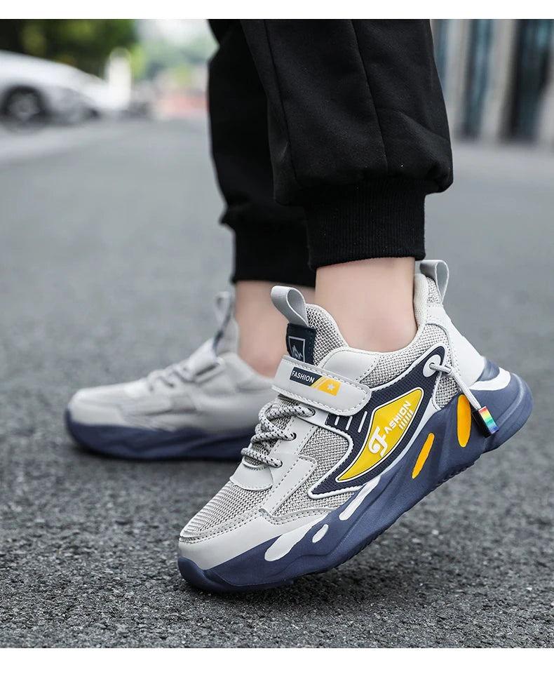 Kids Boys Casual Sneaker Non Slip Sports Shoes Breathable Mesh Comfortable Wear