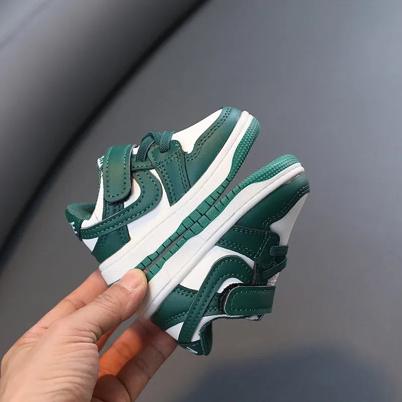 Children White Casual Sneakers Soft-Soled Running Shoes for Boys and Girls