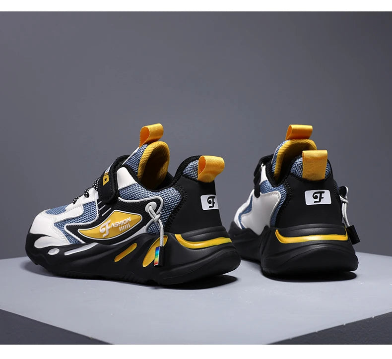 Kids Boys Casual Sneaker Non Slip Sports Shoes Breathable Mesh Comfortable Wear