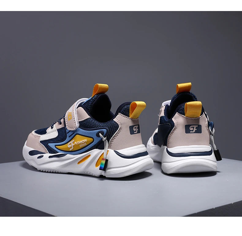Kids Boys Casual Sneaker Non Slip Sports Shoes Breathable Mesh Comfortable Wear