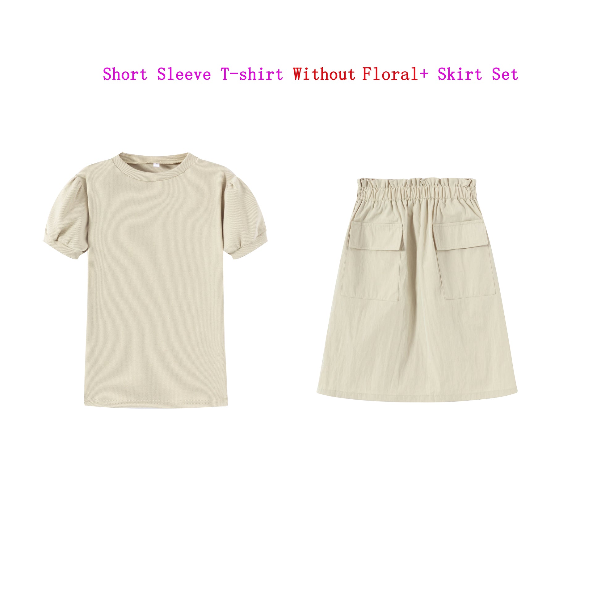 Family Ribbed Print Sets for Summer and Spring
