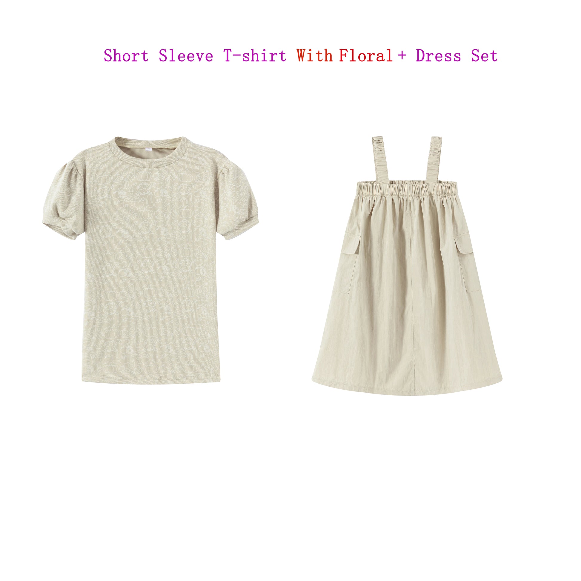 Family Ribbed Print Sets for Summer and Spring
