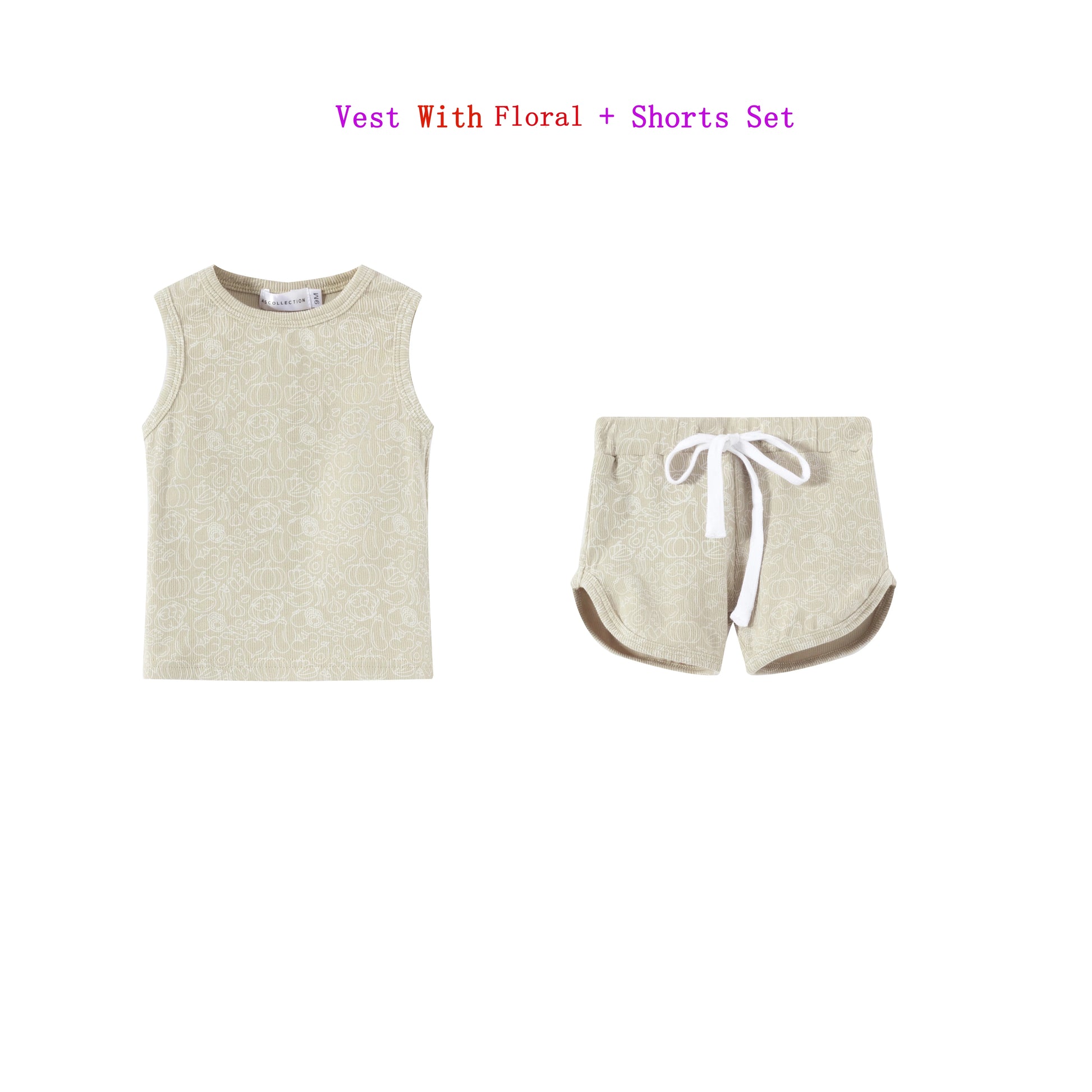 Family Ribbed Print Sets for Summer and Spring