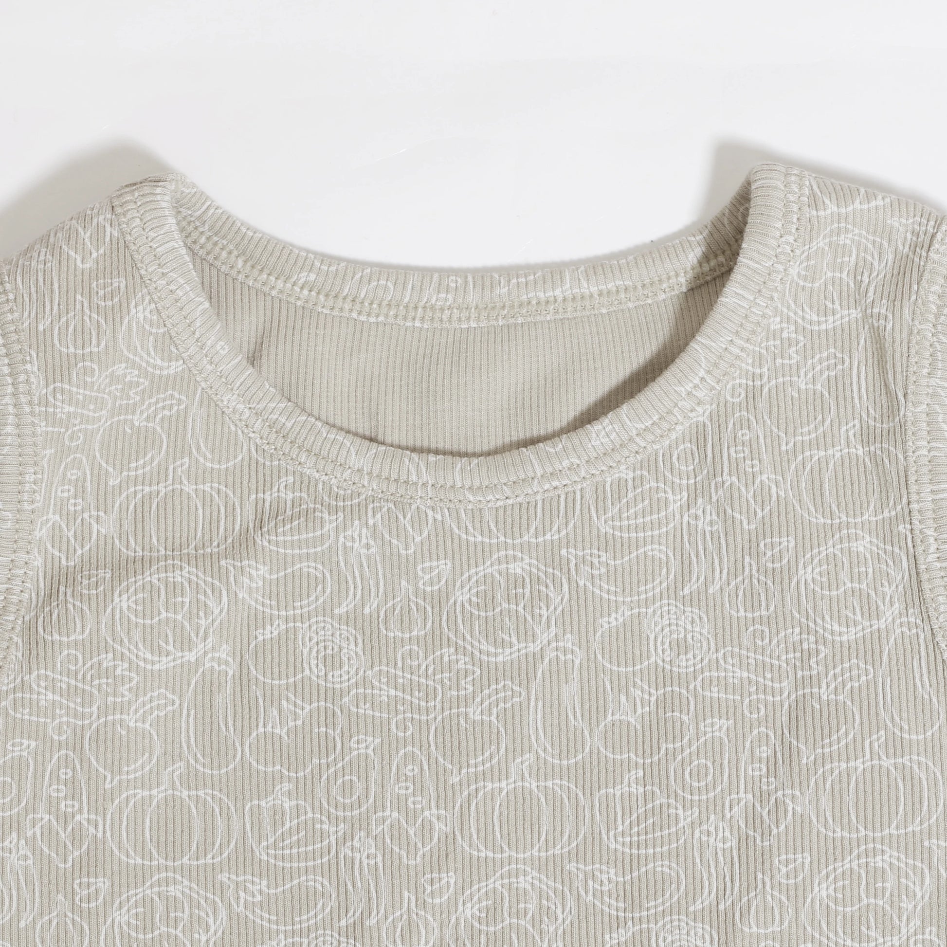 Family Ribbed Print Sets for Summer and Spring