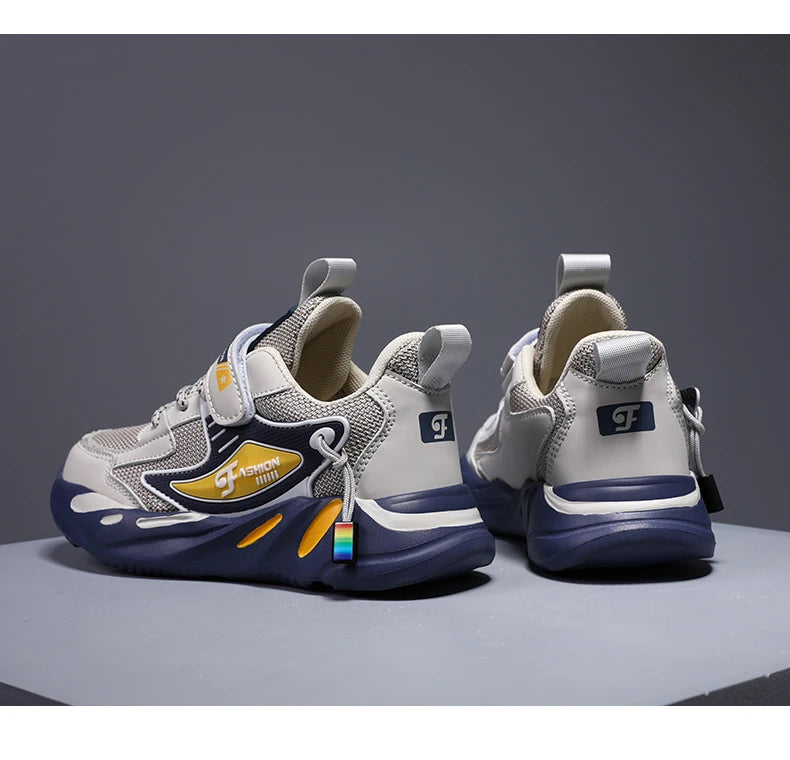 Kids Boys Casual Sneaker Non Slip Sports Shoes Breathable Mesh Comfortable Wear