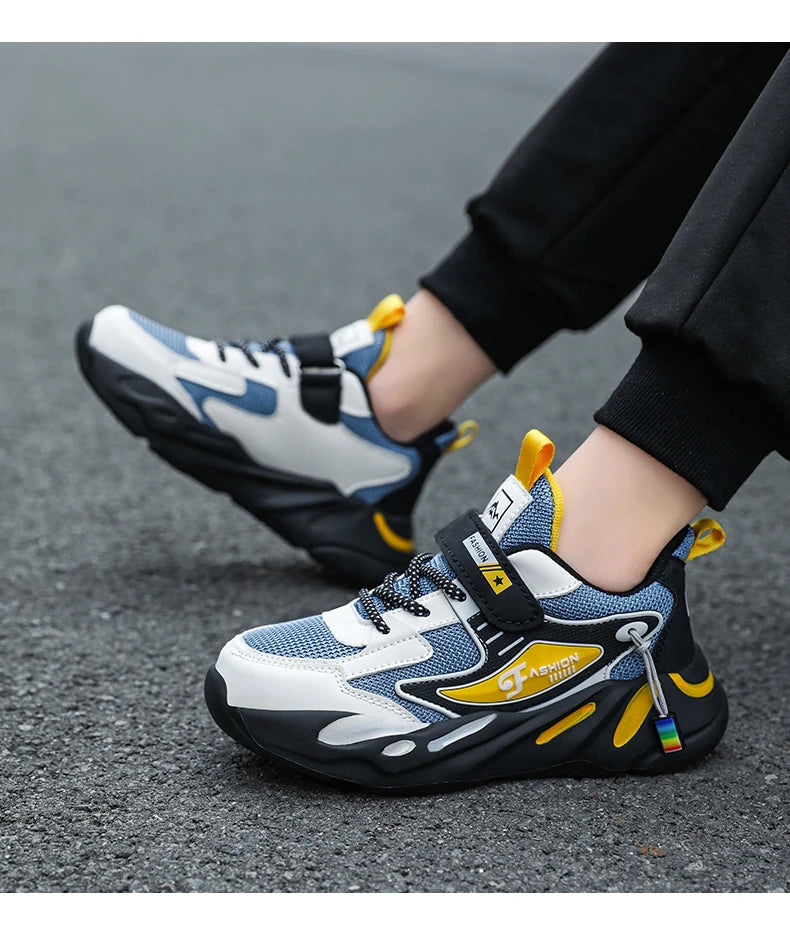 Kids Boys Casual Sneaker Non Slip Sports Shoes Breathable Mesh Comfortable Wear