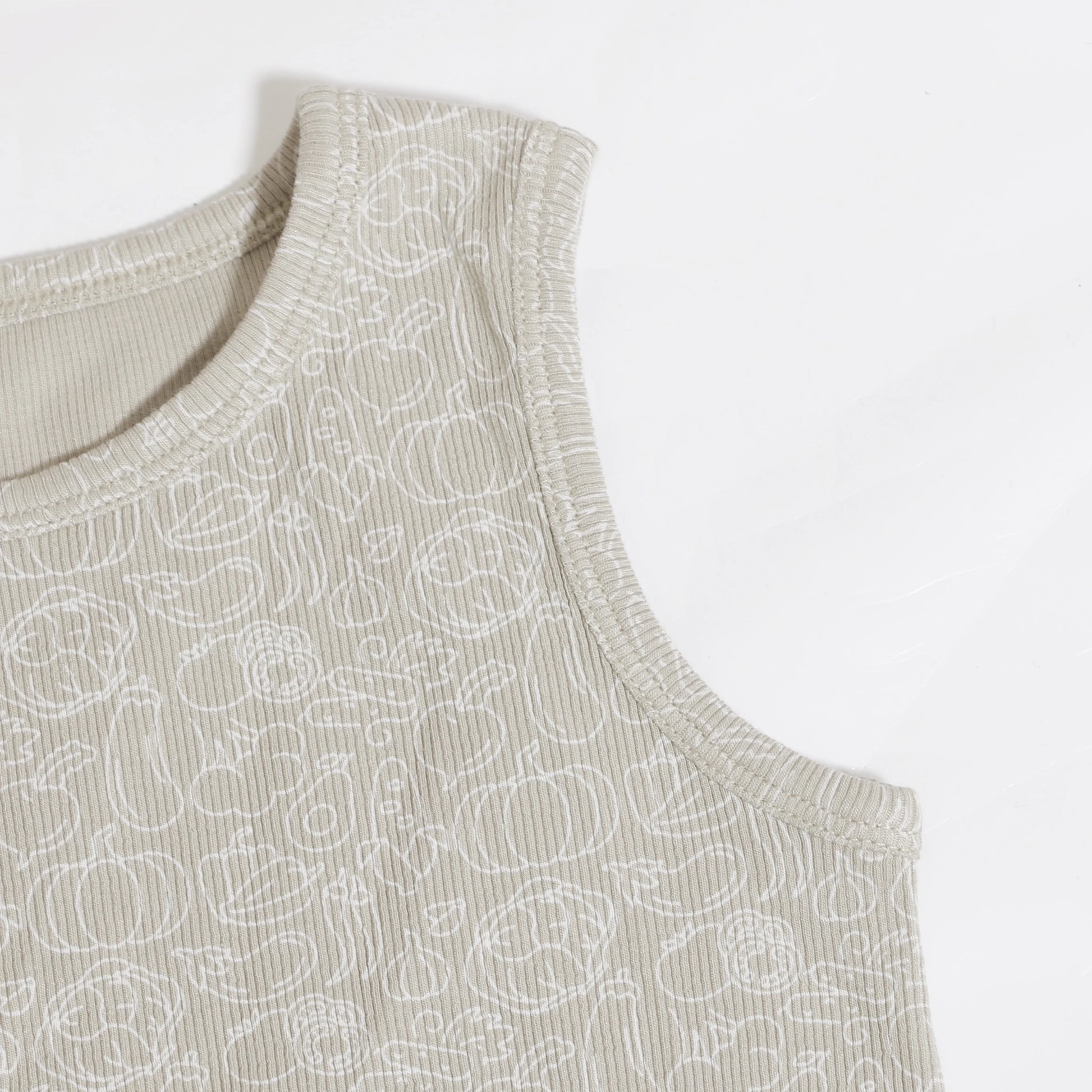 Family Ribbed Print Sets for Summer and Spring