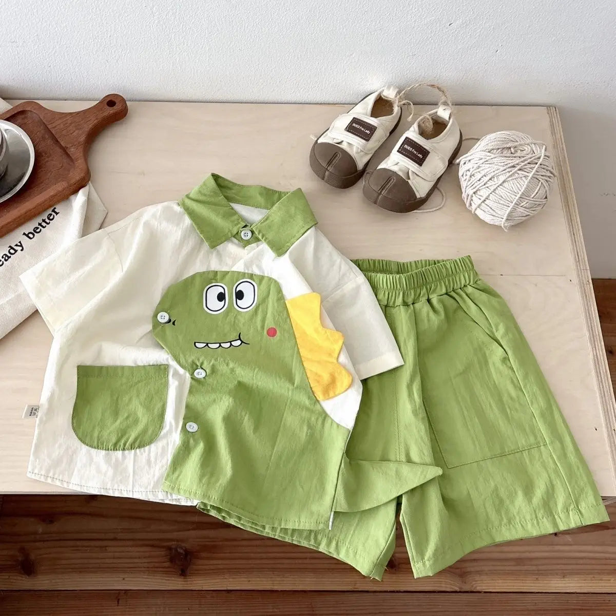 Stylish Flower Suit for Children Baby Short Sleeve Shirt and Casual Shorts Set