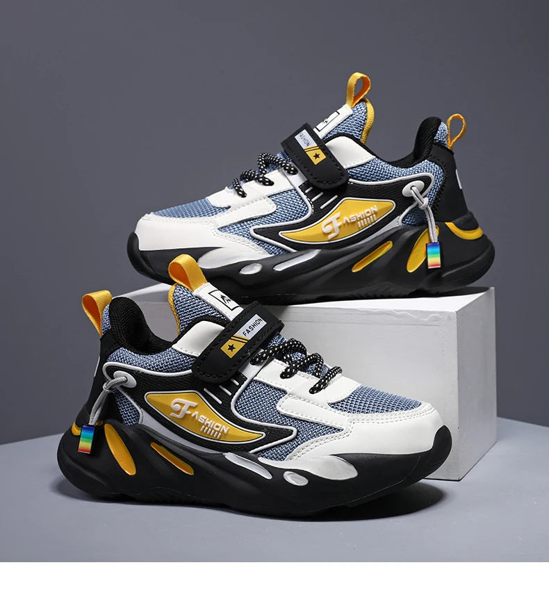 Kids Boys Casual Sneaker Non Slip Sports Shoes Breathable Mesh Comfortable Wear