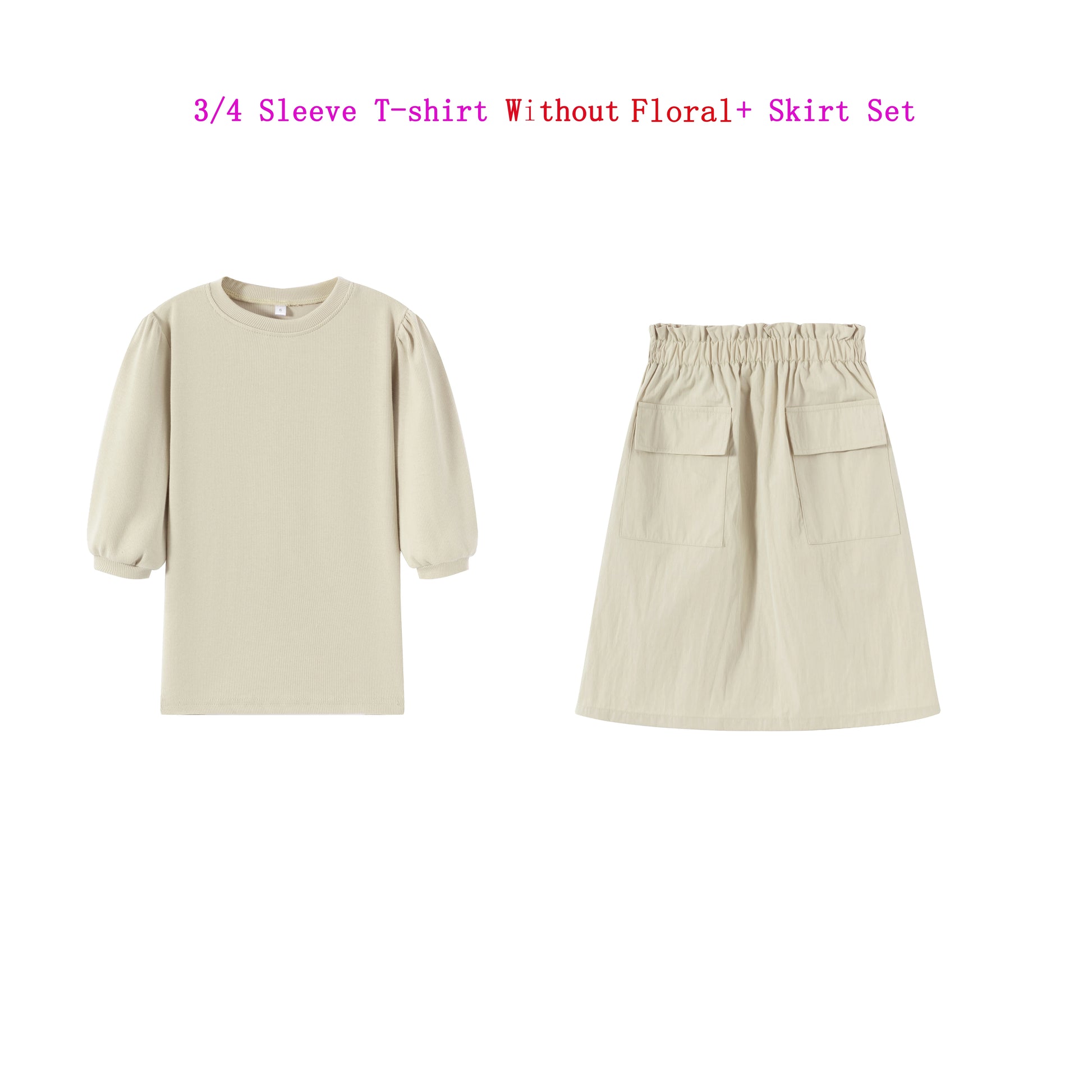 Family Ribbed Print Sets for Summer and Spring