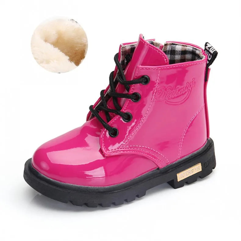 Kids Girls Non-Slip Wear-Resistant Soft Sole Fashion Warm Boots for Winter