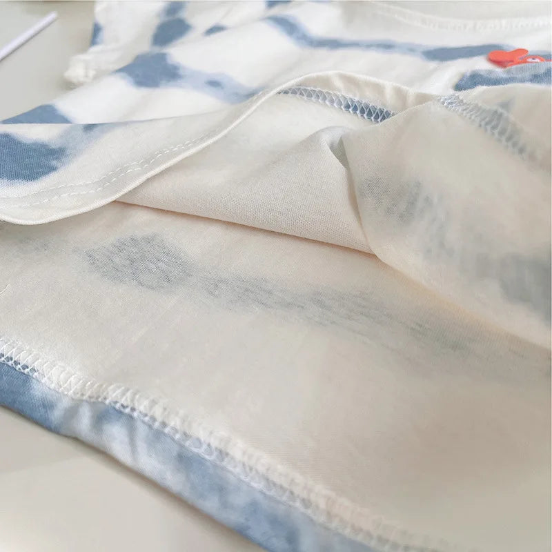 Close-up of soft fabric detail from Yamza Tots Closet Baby Boy's Clothing Outfits Sets T-shirt & Shorts suits