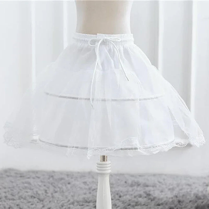 White mesh petticoat skirt with layered design for Fashion Girl Royal Blue Mesh Sleeveless Evening Gown Party Dress Kids Summer