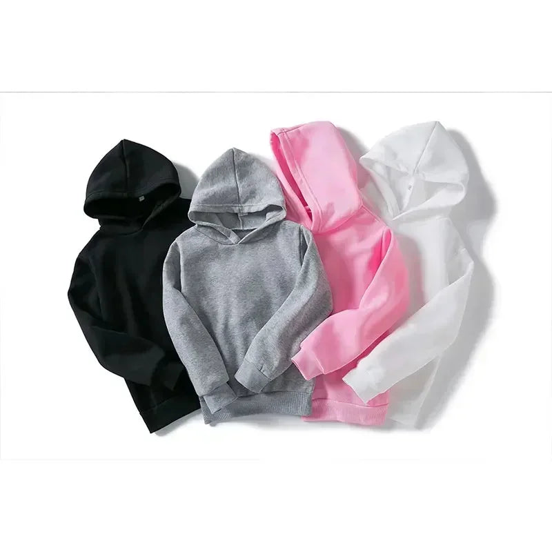 Fashion Kids Hoodies Cute Tayo Cartoon Graphic Print Boys Girls Sweatshirt Tops in black gray pink and white colors