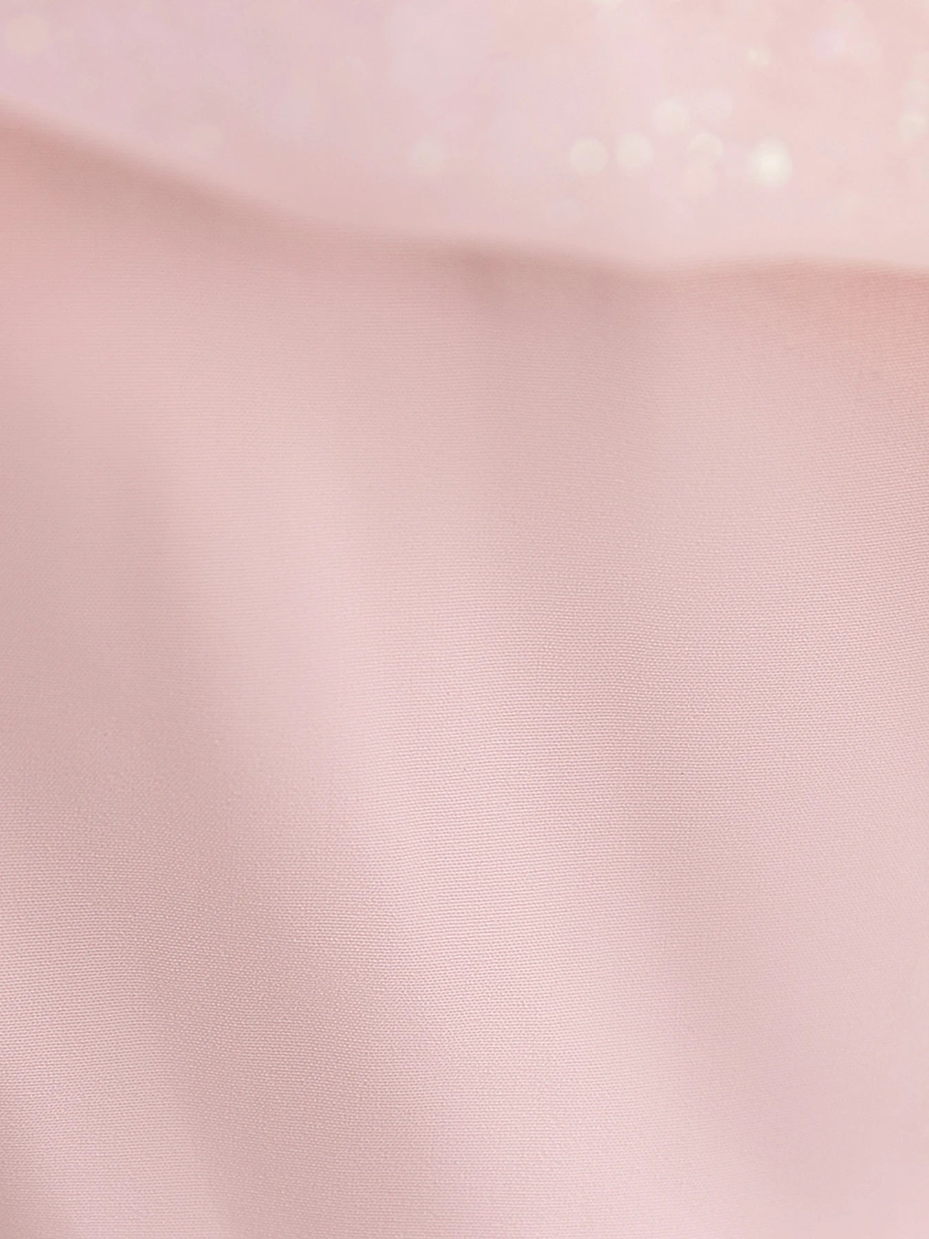 Close-up view of soft pink tulle fabric with sequins detailing Girl Rainbow Sequins Tulle Birthday Party dress