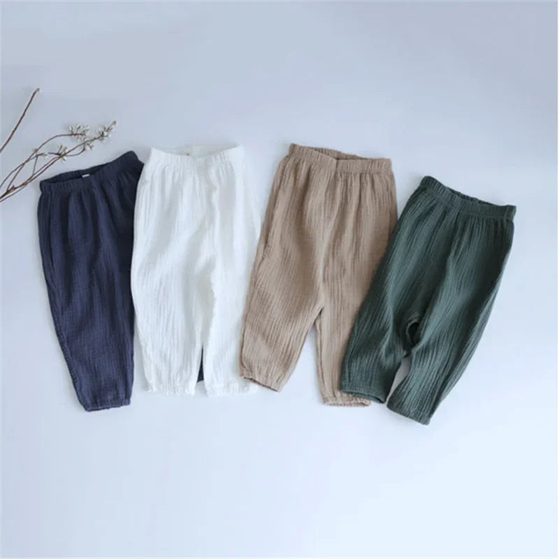 Infant Baby Clothes Set Long Sleeve Shirt and Loose Pants for Party Wear in navy white beige and green colors
