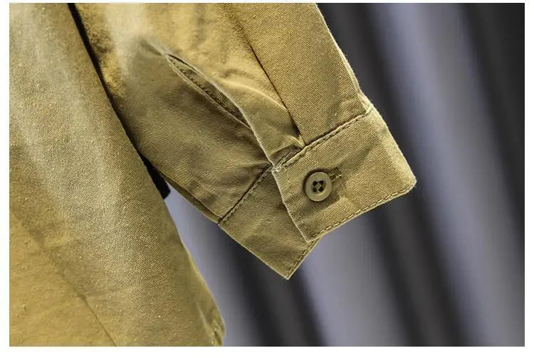 Close up of buttoned cuff on Kids Boy Clothing Set New Handsome Fashion Baby Work Style Shirt Pants Two Piece