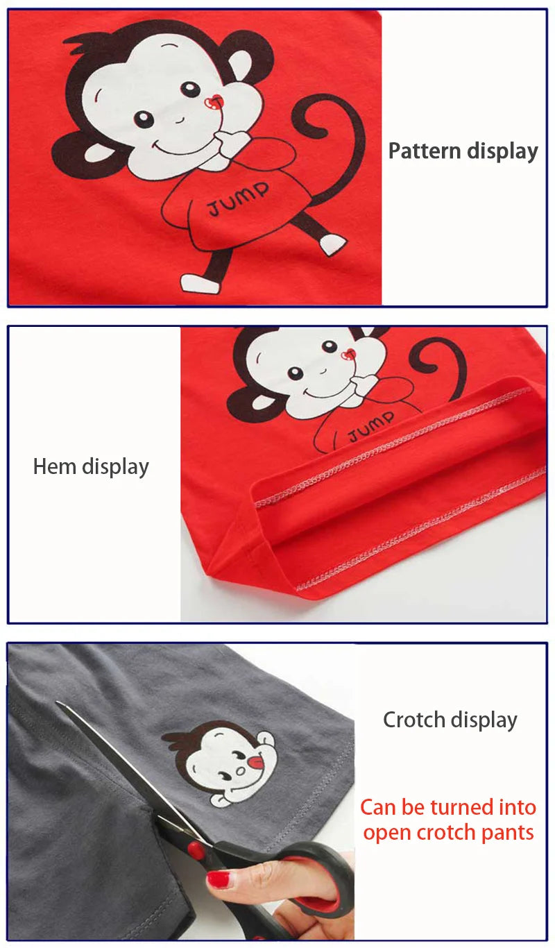 Kids Clothes Set Baby Boy & Girl Cotton T-Shirt & Shorts Summer Cartoon Outfit with striped shorts and bear design 
