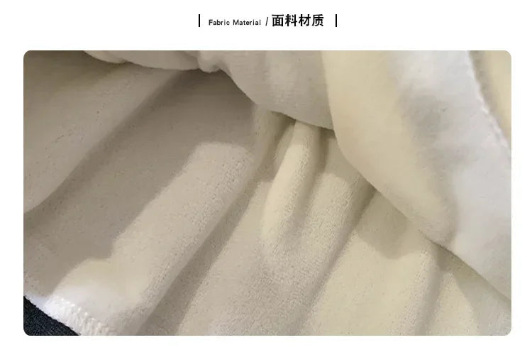 Close-up of soft fabric material for Kids Clothing Sets Furry Coat Knitted Top Pleated Leather Skirt 3pcs Outfit