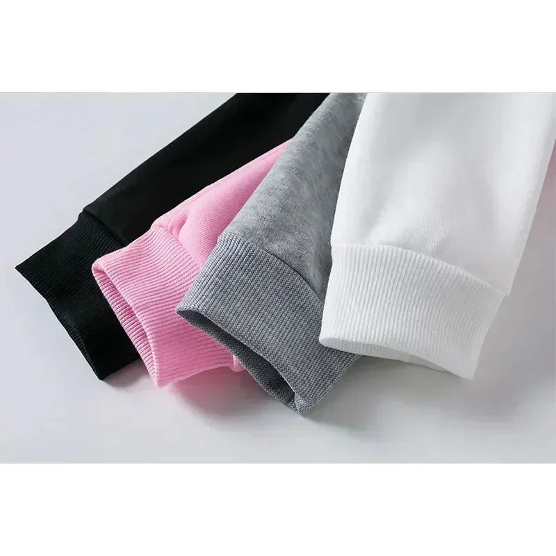Kids Super Kitties Long Sleeve Sportswear Set Fun and Affordable Outfit in black pink gray and white sleeves closeup