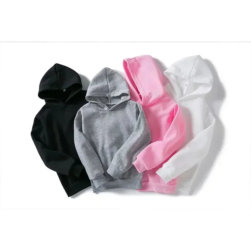 Kids Super Kitties Long Sleeve Sportswear Set Fun and Affordable Outfit with black gray pink and white hoodies