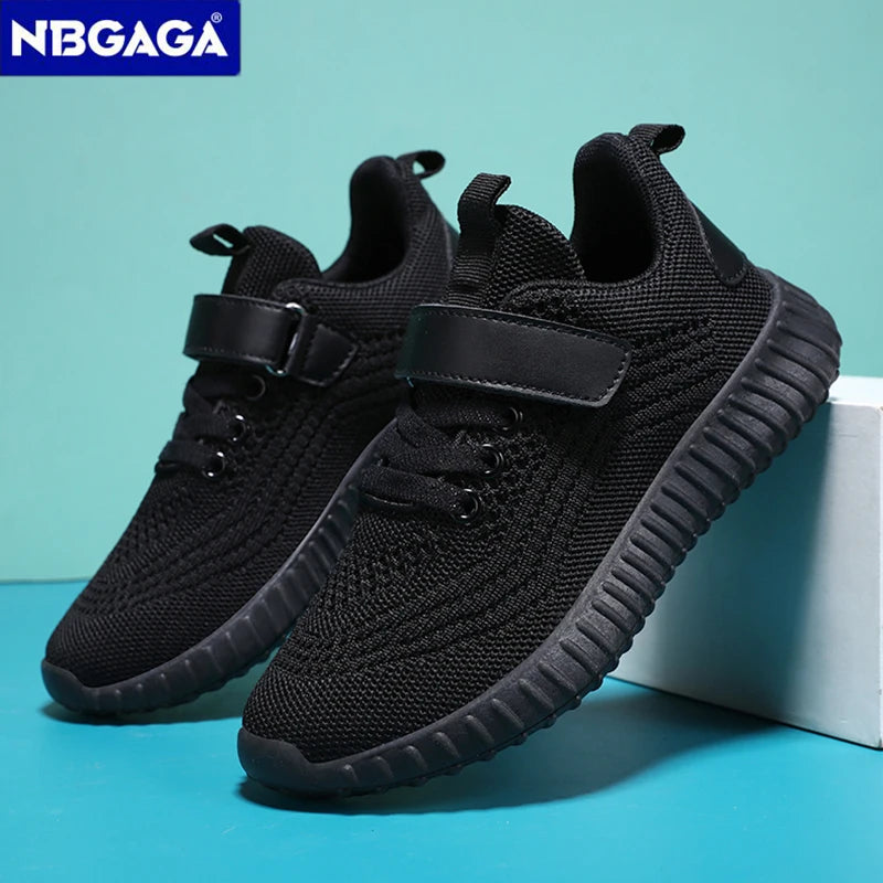 Fashion Kids Boy Running Sport Black Sneakers Outdoor Lightweight Breathable by Yamza Tots' Closet