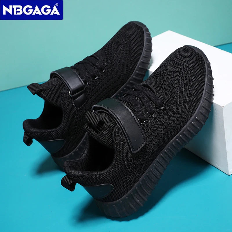 Fashion Kids Boy Running Sport Black Sneakers Outdoor Lightweight Breathable shoes by Yamza Tots Closet