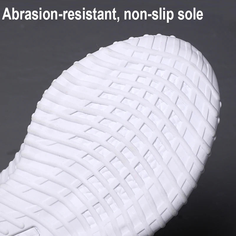 Abrasion-resistant non-slip white sole of Fashion Kids Boy Running Sport Black Sneakers Outdoor Lightweight Breathable