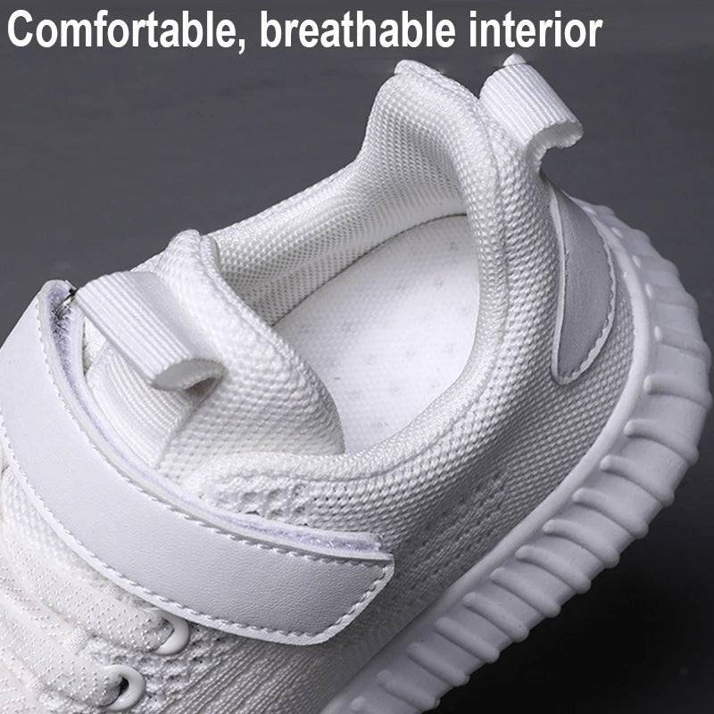 Fashion Kids Boy Running Sport Black Sneakers Outdoor Lightweight Breathable with comfortable breathable interior