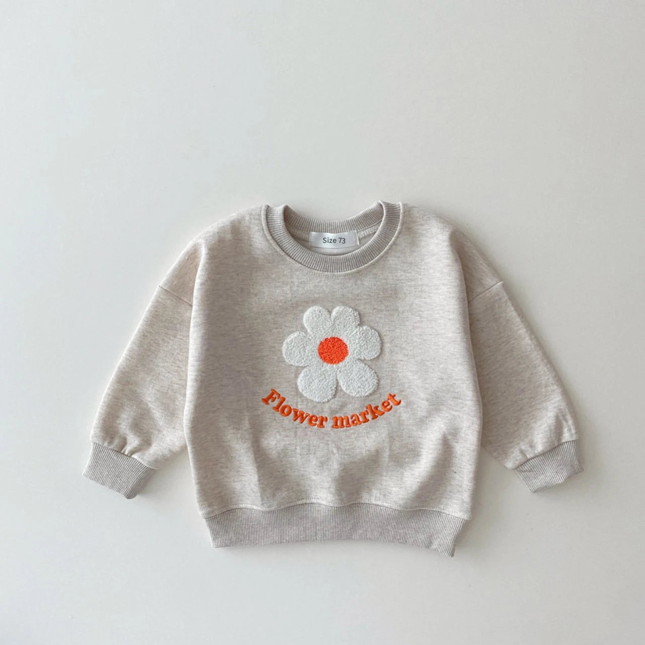 New Baby Clothes Suits Cotton Newborn Pullover Top and Trousers Set Boy Girl with beige flower market pullover