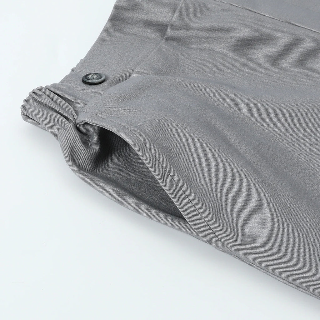 Close-up of gray toddler pants pocket with elastic waistband from Yamza Tots' Closet Toddler Boy Outfits Baby Halloween