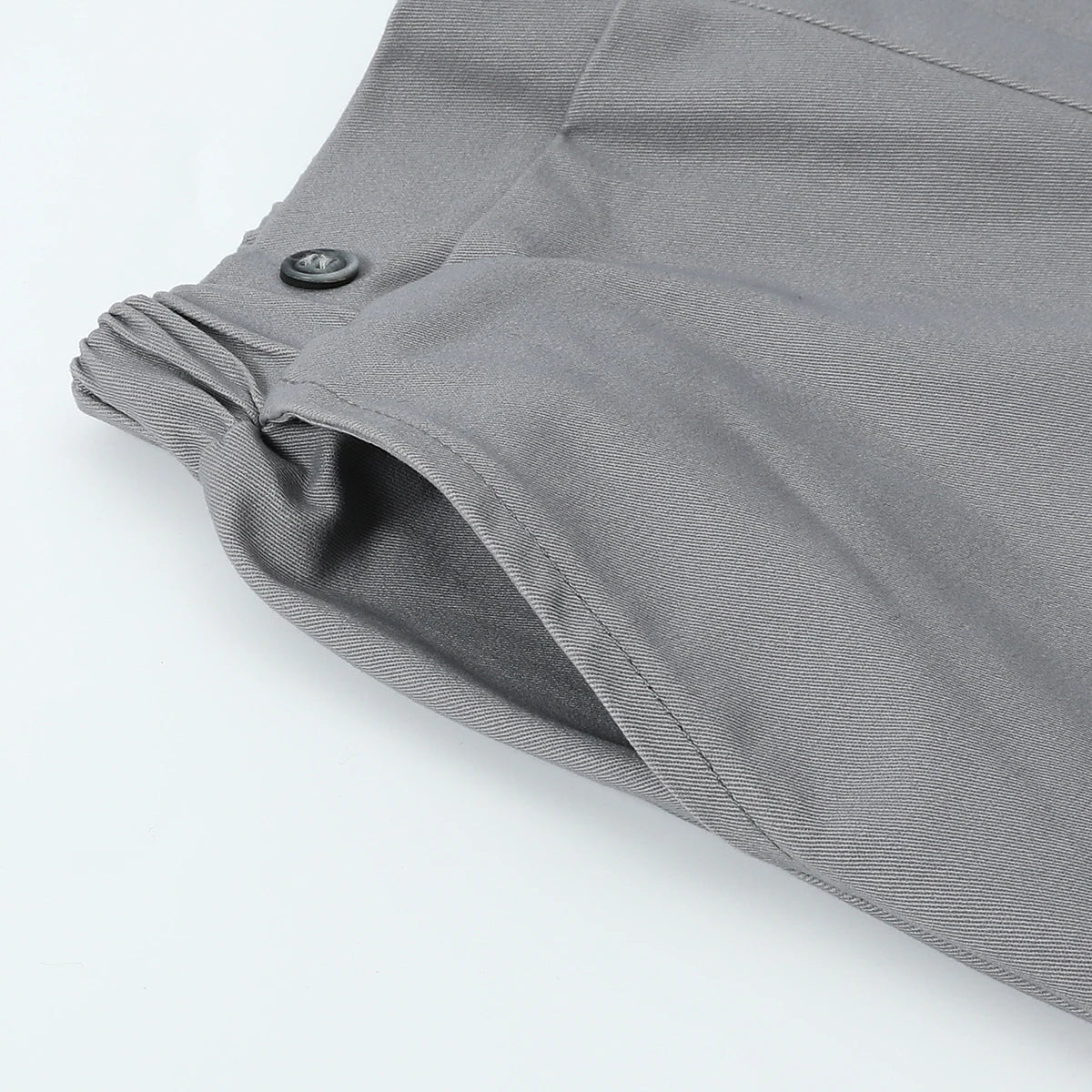 Close-up of gray toddler pants pocket with elastic waistband from Yamza Tots' Closet Toddler Boy Outfits Baby Halloween