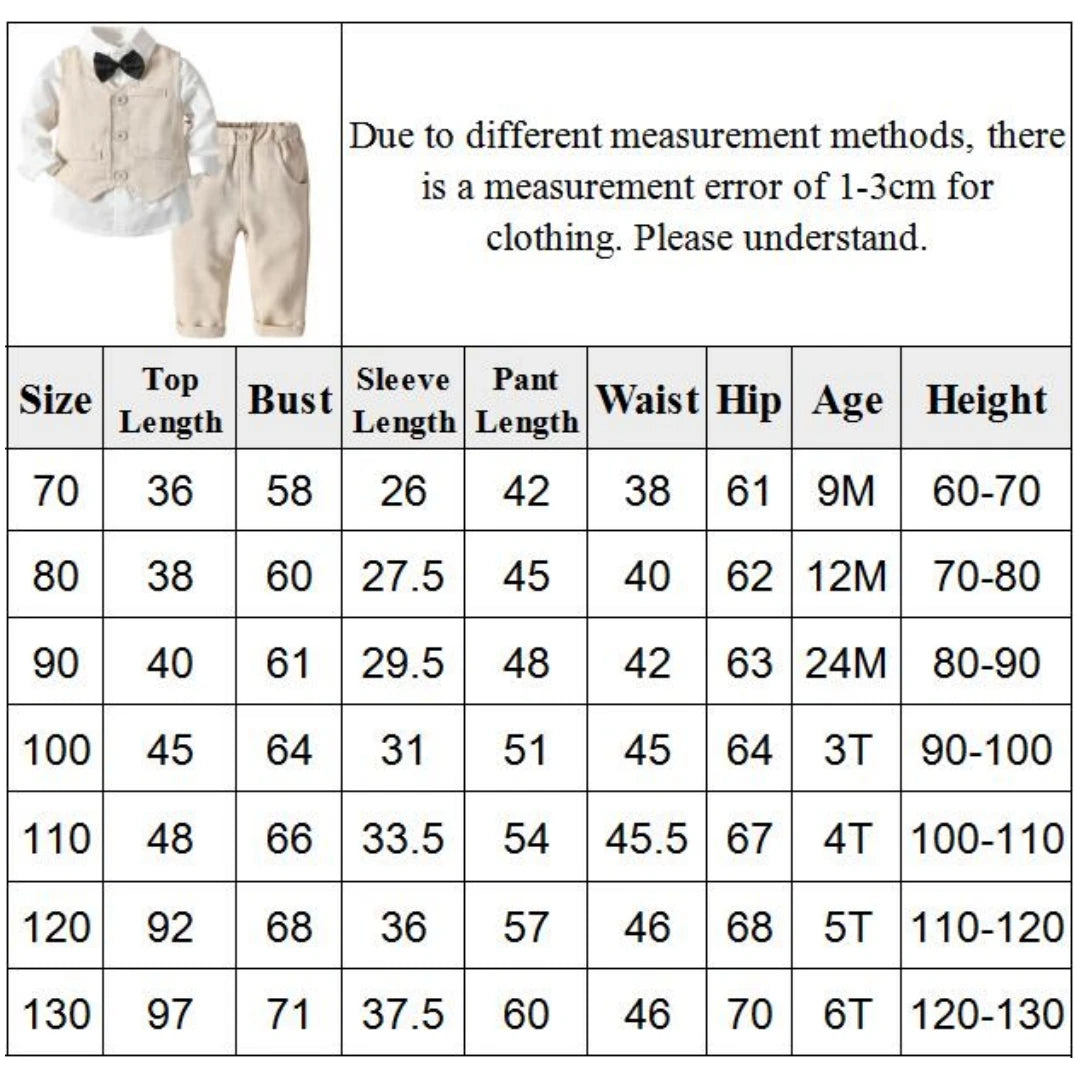 Toddler Boys Formal Outfit Striped Vest White Shirt and Pants Wedding Suit by Yamza Tots Closet