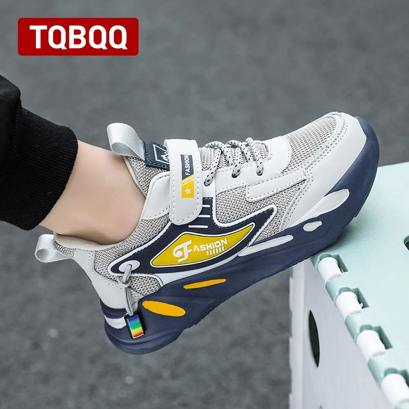 Kids boys casual sneaker non slip sports shoes breathable mesh comfortable wear by Yamza Tots Closet